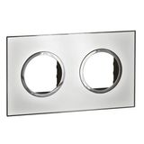 Arteor™ - Plate - French/German std - round - 2 x 2 modules - Mirror White