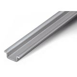 Aluminum carrier rail 15 x 5.5 mm 1 mm thick silver-colored