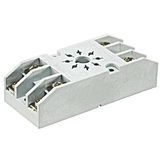 Socket for relays: R15 2 CO. Screw terminals.