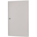 Sheet steel door with rotary door handle HxW=1200x600mm, white