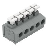 PCB terminal block push-button 1.5 mm² gray