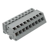 1-conductor female connector, angled CAGE CLAMP® 2.5 mm² gray