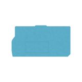 End plate (terminals), 62.94 mm x 2.5 mm, blue