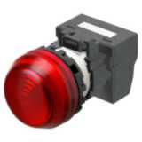 M22N Indicator, Plastic semi-spherical, Red, Red, 24 V, push-in termin