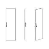 Sheet steel door right for 2 door enclosures H=2000 W=400 mm