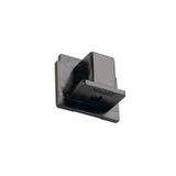 EUTRAC end cap for 3-phase track, black