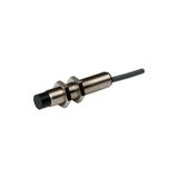 Proximity switch, E57 Global Series, 1 N/O, 3-wire, 10 - 30 V DC, M12 x 1 mm, Sn= 10 mm, Non-flush, NPN, Metal, 2 m connection cable