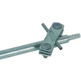 Connection bracket for earth rods St/tZn D 25mm for Rd 7-10mm Fl -40mm