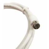 S4H Coax Patchcord, 2xF-Quick straight, >90dB,ClassA,wh,2.5m