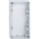 Surface-mounted housing, 2-gang, active white, glossy, M-Smart/Artec