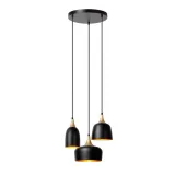 Lucide CHAYANNE - Hanging lamp - 3xE14 - Black