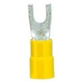 Fork crimp cable shoe, insulated, yellow, 4-6mmý, M4