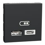 Double USB charger 2.4A type A+C