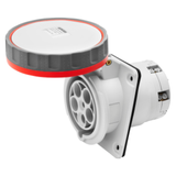 10° ANGLED FLUSH-MOUNTING SOCKET-OUTLET HP - IP66/IP67 - 3P+N+E 125A 346-415V 50/60HZ - RED - 6H - PILOT CONTACT - MANTLE TERMINAL