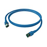 FlexBoot Patch Cord, Cat.6a, Shielded, Blue, 7.5m