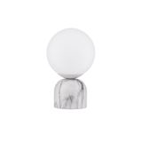 White Marble Opal Glass LED E14 1x5 Watt 230 Volt IP20 Bulb Excluded D: 14.5 H: 24 cm