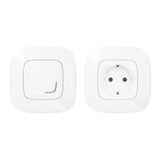 READY-TO-CONNECT OUTLET PACK - 1 SCHUKO  OUTLET+1 REMOTE SWITCH VALENA ALLURE WH