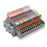Compact terminal block for current and voltage transformers multicolou