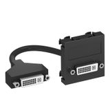 MTG-DVI F SWGR1 Multimedia support, DVI with cable, socket-socket 45x45mm