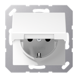SCHUKO® socket with hinged lid A1520NKLWW