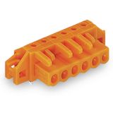 THT female header angled Pin spacing 5.08 mm orange