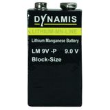 Battery 9V lithium 1300 mAh for