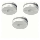 Wireless smoke detector set, smoke detector Komfort Q, 3x TG550A, IR alarm stop, white