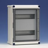 Encl. hinged cover+top head rail 2 slots, closed