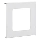 Cover 1-fold R7 for flush-mounted use with frame for BRS OT 120 made of traffic white steel