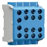 Main line branch terminal 1-pole, 2x35mm²-6x25mm², IP20, color: blue