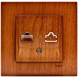 Novella Walnut Tree Numerical Phone Socket (CAT3)