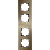 Novella Accessory Aluminium - Bronze Four Gang Frame