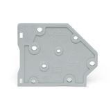 End plate snap-fit type 1.7 mm thick gray