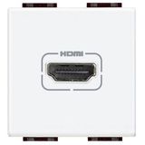 HDMI socket LivingLight 2 modules white