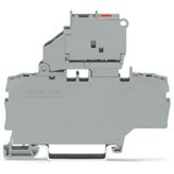 2002-1911/1000-541 2-conductor fuse terminal block; with pivoting fuse holder; with additional jumper position