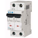 Miniature circuit breaker (MCB), 40 A, 2p, characteristic: C, DC