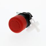 Emergency stop switch, non-illuminated, 30 mm dia., push-lock/turn-res