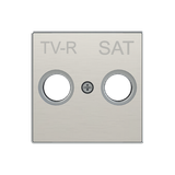8550.1 AI Cover plate for TV-R/SAT outlet - Stainless Steel SAT 1 gang Stainless steel - Sky Niessen