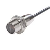 Photoelectric sensor, M18 threaded barrel, stainless steel, red LED, b