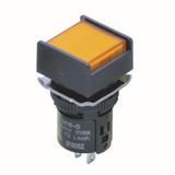 Indicator square, solder terminal, LED without Voltage, Reduction Unit