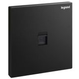 Galion 1 gang single RJ 45 category 6 UTP socket outlet - matt black