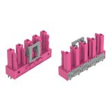 Socket for PCBs straight 5-pole pink