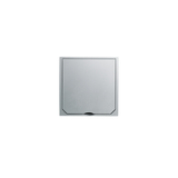 Cover with hinged lid, brushed stainless steel look, 112 x 112 mm