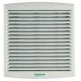 ClimaSys forced vent. roof, 575m3/h, 230V, with roof outlet grille and filter G2, grey (RAL 7035)