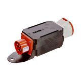'MIXO adapter 440V - 16/32A In: 1 CEE-inlet, 5-pole, 16A/440V Out: 1 CEE-outlet, 5-pole, 32A/440V'
