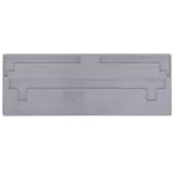 Separator plate 2 mm thick oversized gray