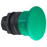 Harmony XB5, Illuminated push button head, plastic, green mushroom Ø40, Ø22, trigger latching turn to release