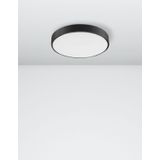 Sandy Black Aluminium Matt White Acrylic Diffuser LED 24 Watt 230 Volt 1380Lm 3000K IP20 D: 40 H: 5 cm