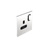 Art d'Arnould - 1 gang BSs socket outlet 13 A-250V double pole switched Epure - Brushed Steel