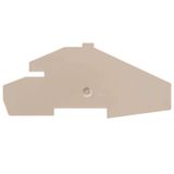 End plate (terminals), 118.1 mm x 1.5 mm, dark beige